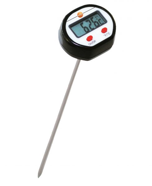 Mini Thermometer mit Einstechfühler und Messwertanzeige