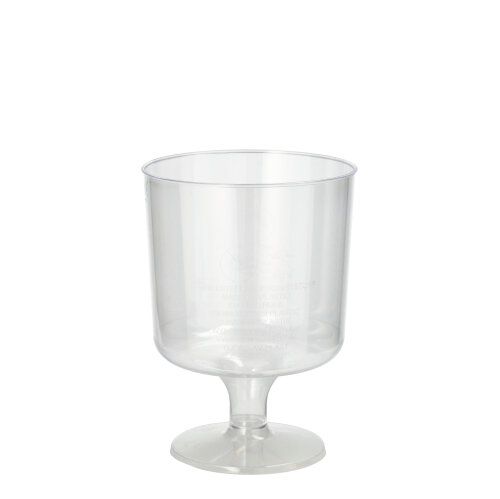 20 Stiel-Gläser 0,2 l Ø 7,35 cm 13,55 cm glasklar Einweggläser Rotweingläser 