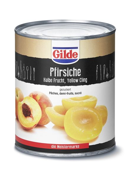 Eine Dose Yellow Cling Pfirsiche von Gilde